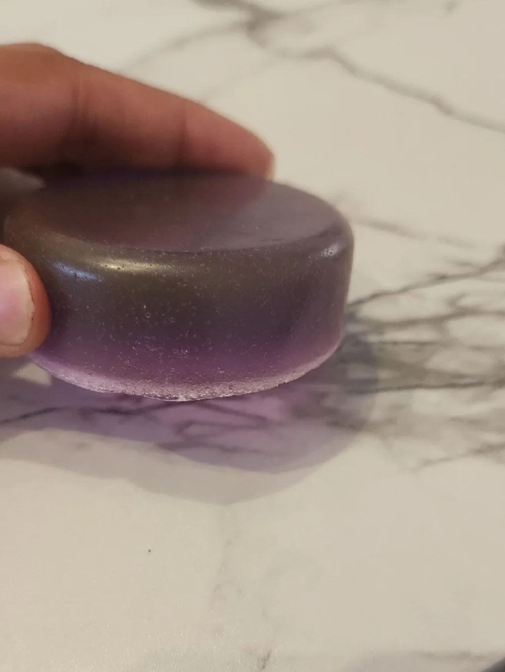 Handcrafted Glyercin Round Purple Solid Ocean Lavender Soap Bar